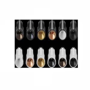 led COB concealed down light Reflector Color :
Gun Black/Matt
White/Copper/
Sand Gold/
Rose Gold BODY COLOR :
BLACK / WHITE