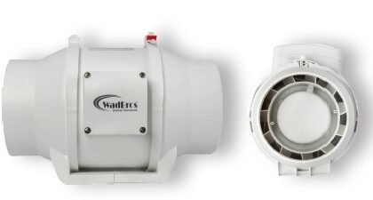 WADBROS INLINE DUCT FAN WAD/IL SERIES DESIGNER VENTILATION FANS,FAN SIZE-200MM,WAD IL-10,RATED VOLTAGE-220-240V,RATED FREQUENCY-50-60HZ,AIRFLOW(M3/H)-850,STATIC PRESSURE(PA)-350,NOISE DB(A)-50,RPM-2500/2050,WAD IL-20,70W