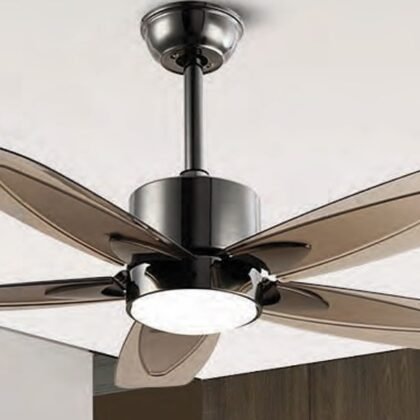 VOLARIS SPADE CEILING (DOWNROD) FANS,SIZE-40",BLADE COLOR-PEARLY BLACK,BODY COLOR-SMOKEY GREY,VF-007-PB-SG