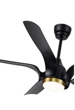 VOLARIS SPARTA CEILING (DOWNROD) FANS,SIZE-56",BLADE COLOR-BLACK,BODY COLOR-BLACK,VFR-013-BK-BK