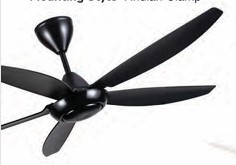 VOLARIS ASH CELING (DOWNROD) FANS,SIZE-40",BLADE COLOR-BLACK,BODY COLOR-BLACK,VFR-017-BK-BK