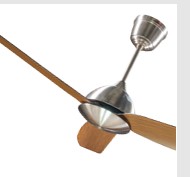 VOLARIS ELF CEILING (DOWNROD) FANS,SIZE-44",BLADE COLOR-DARKWOOD,BODY COLOR-NICKEL,VFR-026-D-N