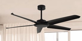 VOLARIS RAZOR CEILING (DOWNROD) FANS,SIZE-54",BLADE COLOR-BLACK,BODY COLOR-BLACK,VFR-027-BK-BK