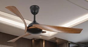 VOLARIS BASQUE CEILING (DOWNROD) FANS,SIZE-52",BLADE COLOR-DARKWOOD,BODY COLOR-BLACK,VFR-044-DW-BK