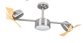 VOLARIS C-TWO CEILING (DOWNROD) CEILING FANS,SIZE-45",BLADE COLOR-LIGHTWOOD,BODY COLOR-NICKLE,VFR-046-LW-N
