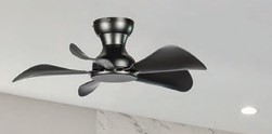 VOLARIS CHRONOS CEILING(HUGGER) FANS,SIZE-29"BLADE COLOR-BLACK,BODY COLOR-BLACK,VFH-008