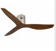 VOLARIS TRIDENT HUGGER CEILING FANS,SIZE-52",BLADE COLOR-DARKWOOD,BODY COLOR-STAIN NICKEL,VFH-004-DW-SN