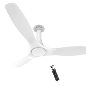 ORIENT AERO SLEEK BLDC PRO I WHISPER QUIET WHITE CEILING FANS WITH REMOTE,SWEEP-1200MM,AIR DELIVERY-250CMM,RPM-290,AERO SLEEK-WT,38W