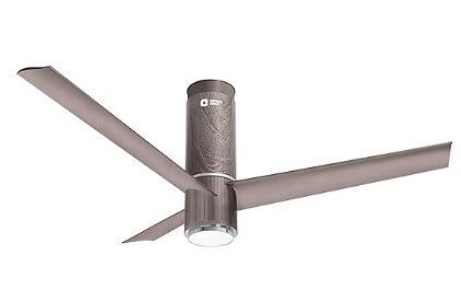ORIENT AERO SLIM BLDC PRO I VOICE INABLED CHAMPAGNE BROWN CEILING FANS WITH REMOTE WITH 3 COLOUR LED UNDERLIGHT,SWEEP-1200MM,AIR DELIVERY-260CMM,RPM-310,AERO SLIM-CB,40W