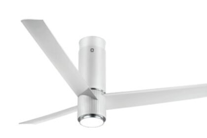 ORIENT AERO SLIM BLDC PRO I VOICE ENABL ED WHITE CEILING FANS WITH REMOTE WITH 3D COLOUR LED LIGHT,SWEEP-1200MM,AIR DELIVERY-260CMM,RPM-310,AERO SLIM-WT-UL-40W-1200MM
