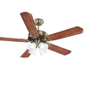 ORIENT SUBARIS  REMOTE HIGH AIR DELIVERY WOODEN FINISH ANTIQUE BRASS UNDERLIGHT CEILING FANS WITH REMOTE,SWEEP-1300MM,AIR DELIVERY-270CMM,RPM-250,SUBARIS REMOTE-WFAB-67W