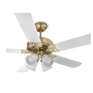 ORIENT SUBARIS  REMOTE HIGH AIR DELIVERY MATT WHITE ANTIQUE GOLD UNDERLIGHT CEILING FANS WITH REMOTE,SWEEP-1300MM,AIR DELIVERY-270CMM,RPM-250,SUBARIS REMOTE-MWAG-67W